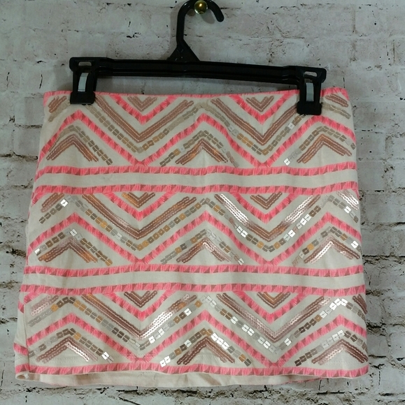 - Windsor skirt S gold pink ivory sequins detail - Picture 1 of 3